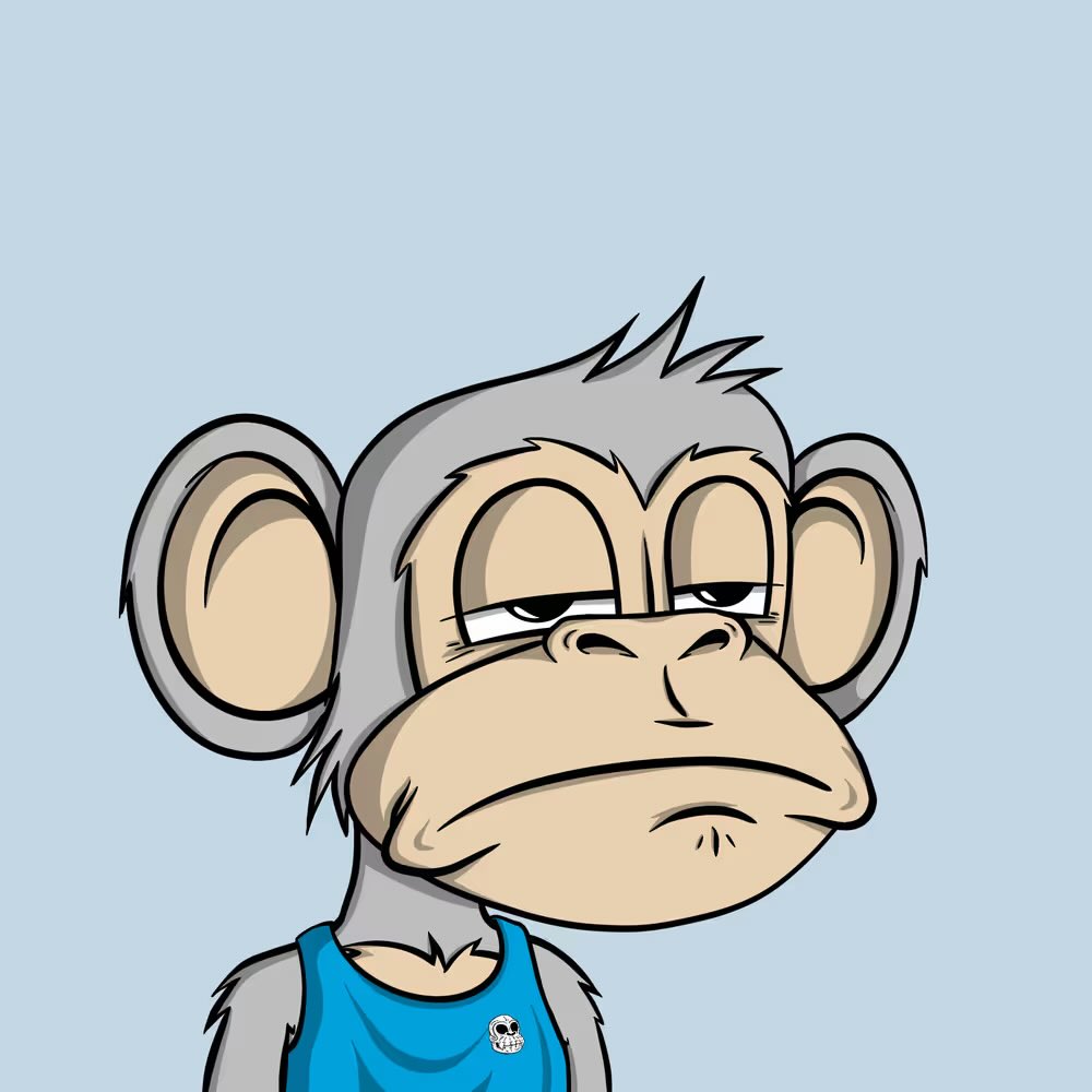 The mood about Bitcoin is still like his face, so I bought „Jungle Bay Ape“ 510/5.555 by  <a href="/JungleBayAC/">Jungle Bay Artists Collective</a>  to give him  a home in the Blue11 Collection.

Sure mood will change soon 😊