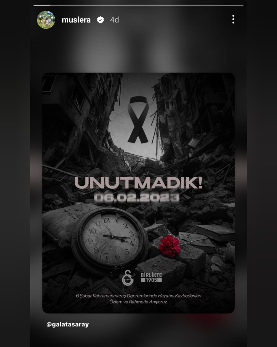 Fernando Muslera'dan #6Şubat2023 paylaşımı.