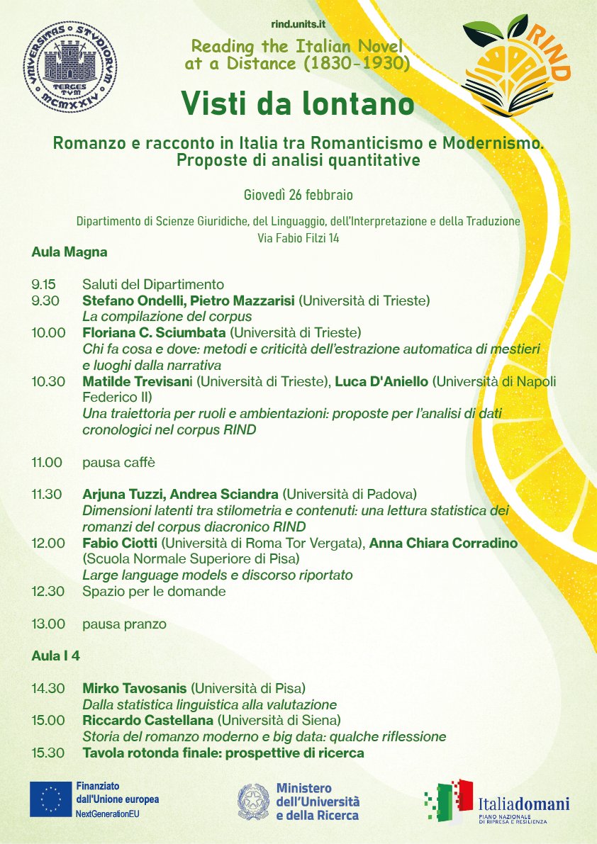 📌Convegno finale del PRIN “RIND – Reading the Italian Novel at a Distance”<a href="/sslmit_ts/">SSLMIT Trieste</a>
 
🗓️Giovedì 26 febbraio 2026
<a href="/Fabio_Ciotti/">Fabio Ciotti</a> <a href="/ArjunaTuzzi/">Arjuna</a>
