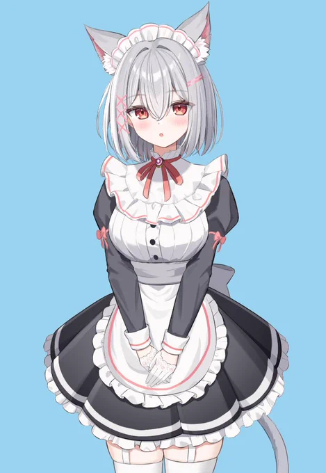 OC 銀髪ケモミミメイド