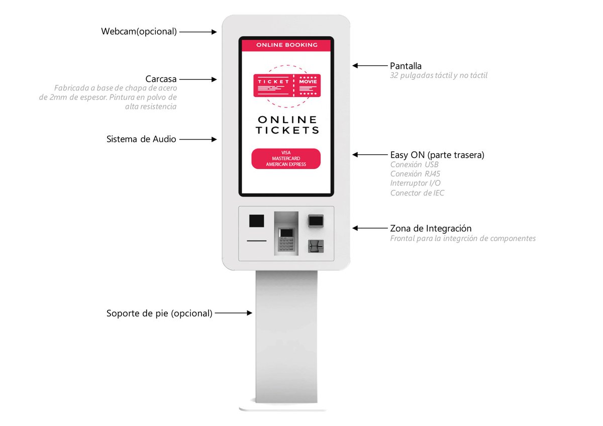 Interactuan2's tweet photo. Conozca nuestro #Totem #Interactivo con medios de pagos P32.  Disponible en 2 versiones, con soporte de pie o para anclar a pared.

🆕https://t.co/onj4NDTxwH

#Interactuando #TótemInteractivo #Software #Pagos #iTouch #iTourist https://t.co/WLkDES4XyX
