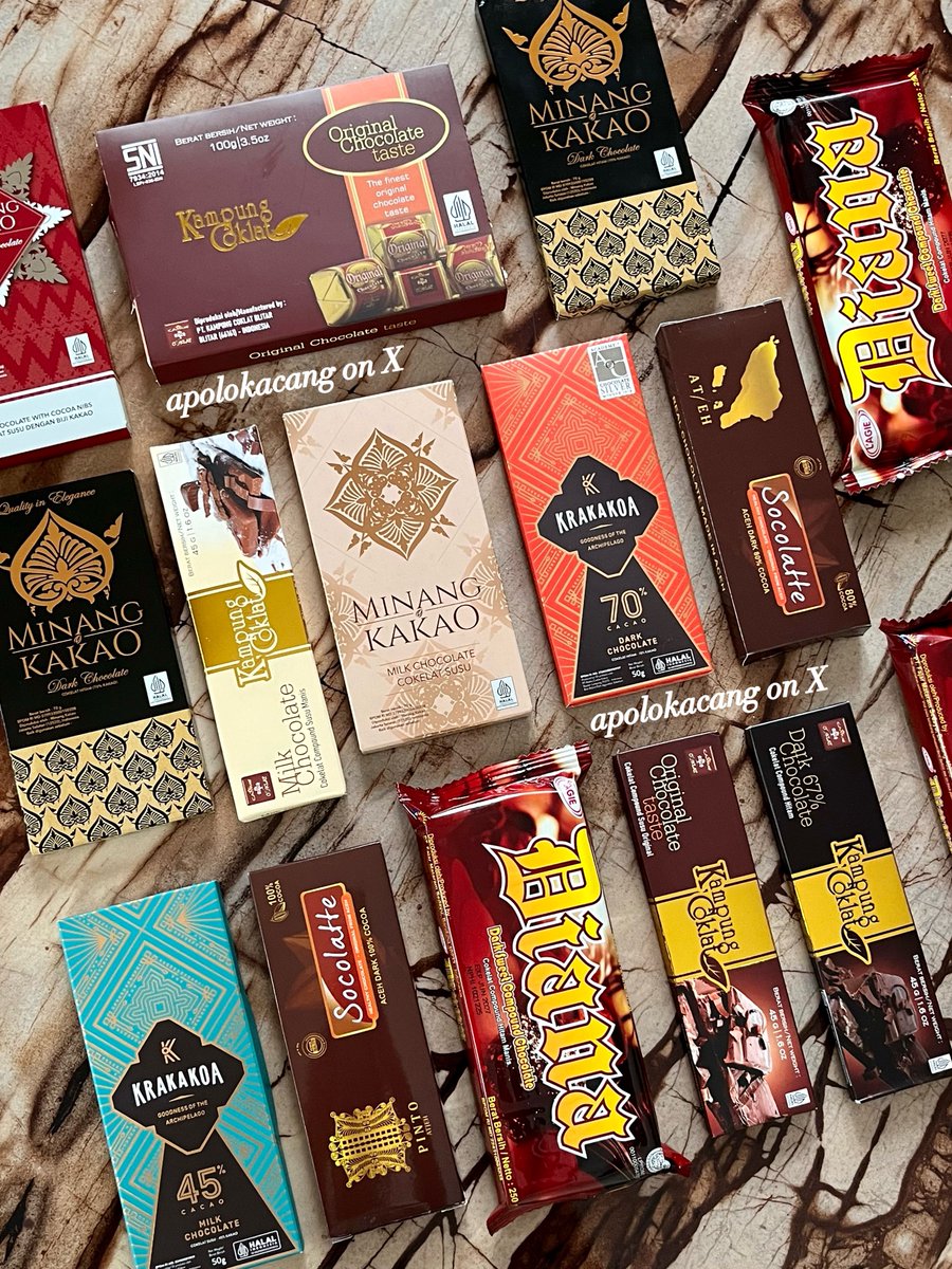apolokacang's tweet image. AND GUESS WHAT?! indonesia is also super RICH in biji kakao but for so long we exported it raw…

now the story changes — thanks to these local brands yg berani ngolah sendiri sampe jdi cokelat SEENAK INI🥺☝🏼