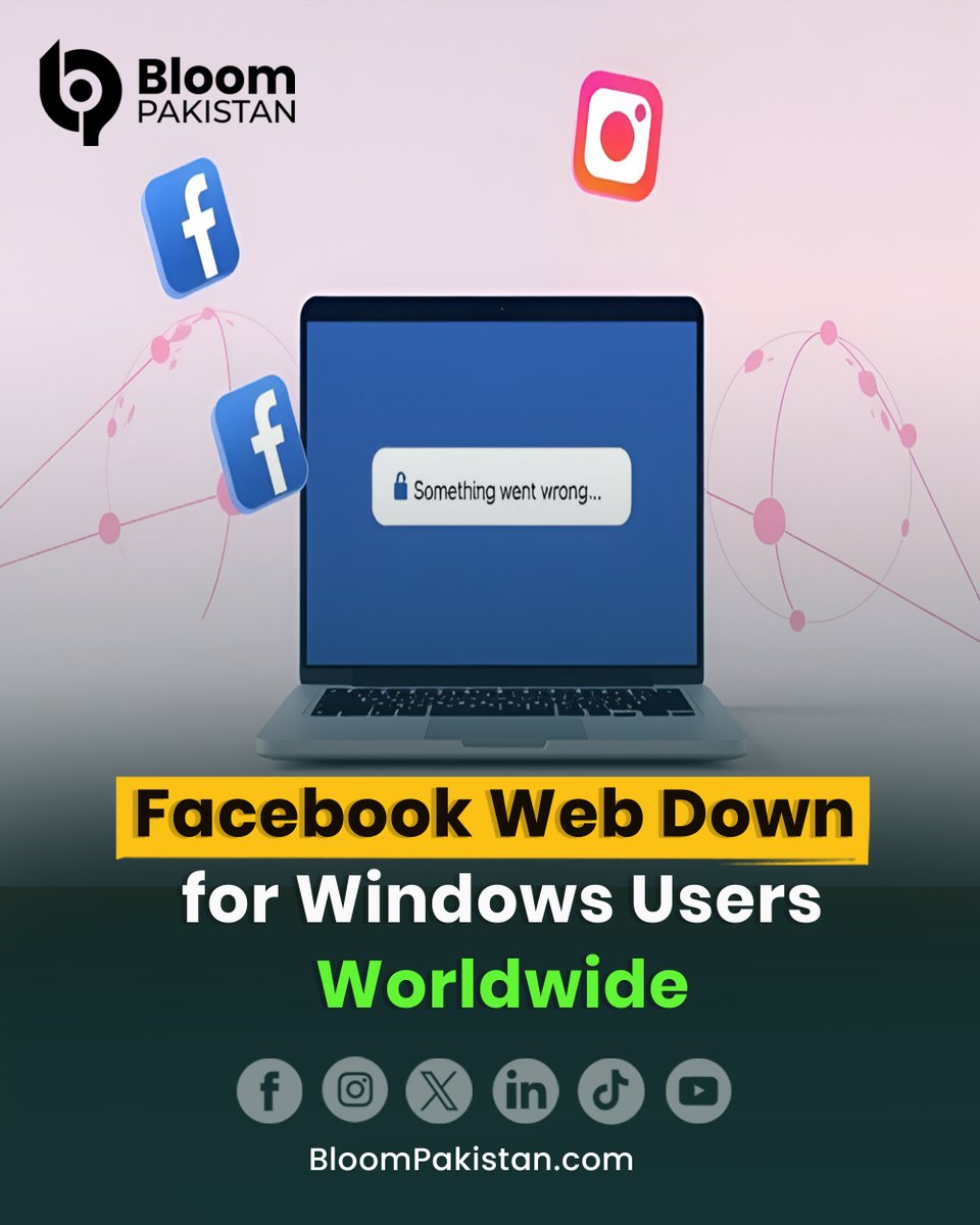 bloom_pakistan's tweet image. Users worldwide report Facebook is not loading on web browsers, with “Something went wrong” errors appearing.

Read More: bloompakistan.com/facebook-web-d…

#facebookdown  #Outage #TechNews