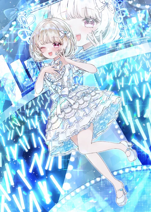 アイドル衣装を描くのが大好きです…!✦.° #イラスト