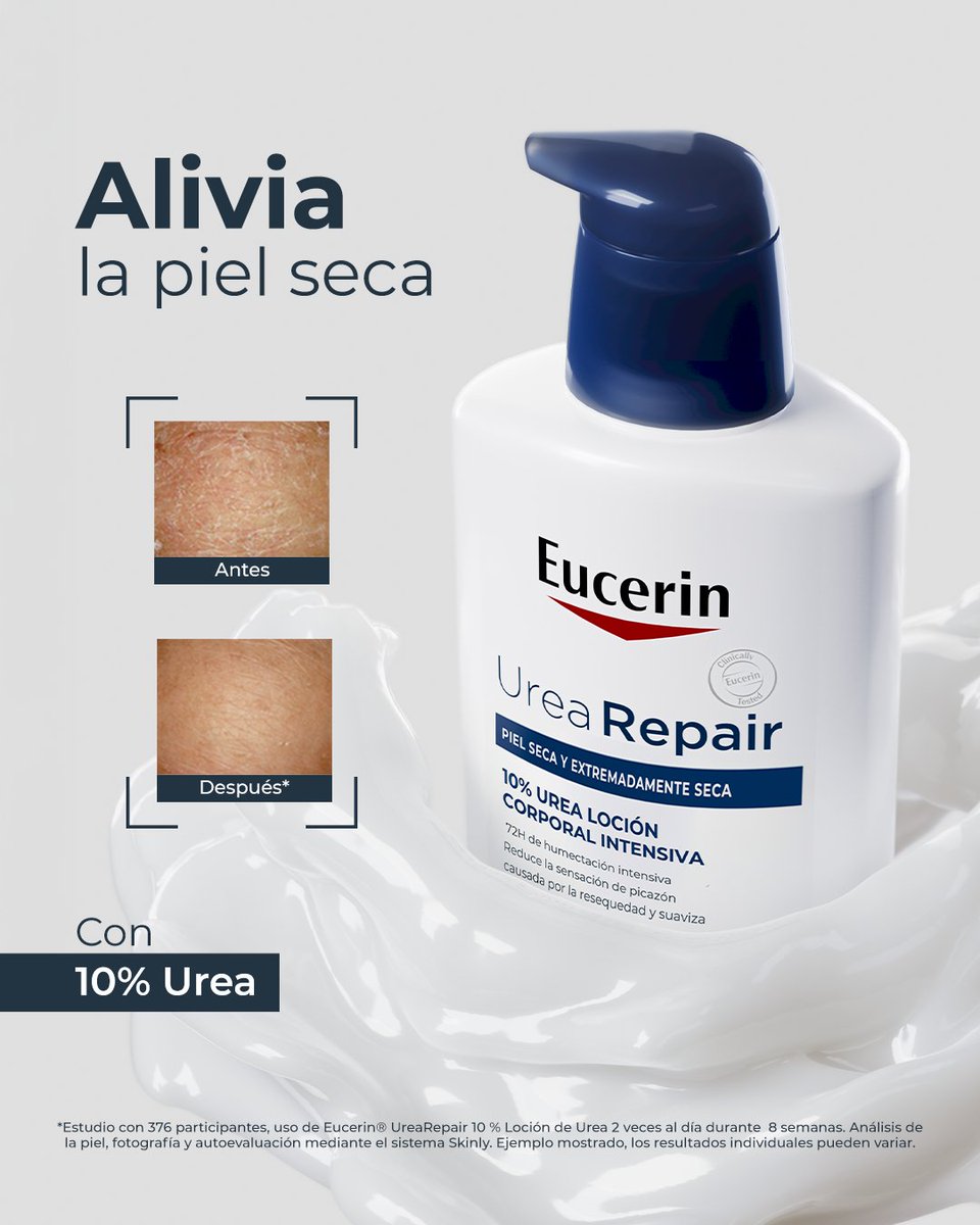 EucerinES's tweet photo. ¿#Pielseca en invierno? ❄️
Hidratación intensiva durante 72 horas y alivio inmediato con #UreaRepair Loción 10% #Urea.
💙 Su emulsión se absorbe rápidamente.
💙 Sin perfume.
➡️ https://t.co/X2nswuvF6N https://t.co/mime8FnnI3