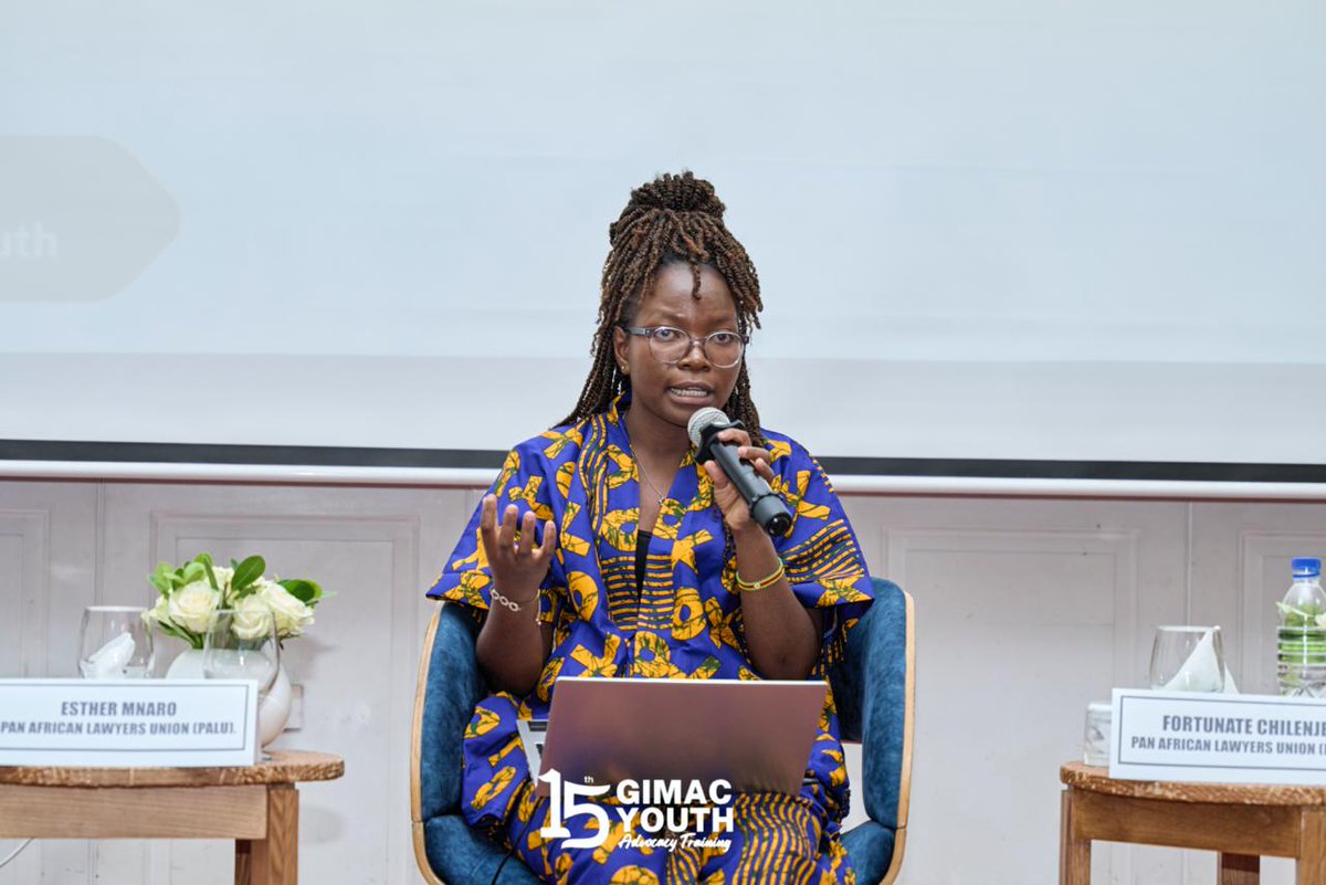 GimacYouth's tweet photo. Fortunate Chilanger, Human Rights Lawyer and Women Waging Justice Fellow, challenged young advocates to see water and sanitation beyond funding gaps, highlighting governance, political participation, and youth leadership as the real drivers of change.
#YouthforWASH  #WaterRight https://t.co/Ixeh4XYypK