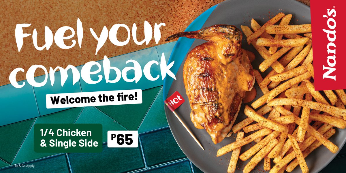 Nando's, the only place where you can have your main and side in the same room. We are talking about food don't overthink 😎