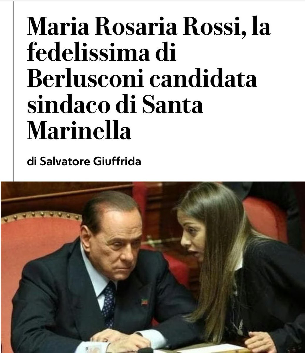 Frances99687883's tweet photo. Non ci libereremo mai del “ciarpame” berlusconiano. Dai bunga bunga nelle cene eleganti,l’ex badante di #Berlusconi, #MariaRosariaRossi, torna come candidata di centrodestra a sindaco di #SantaMarinella. #NoiModerati https://t.co/E9BV5otUby