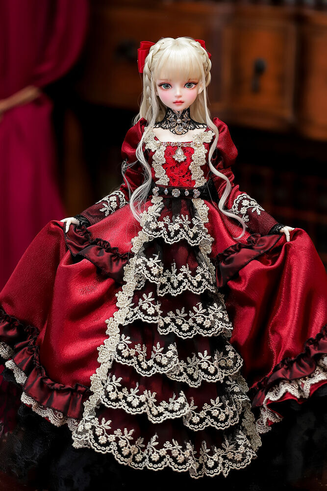 ハンドメイ ドール BJD　1/3 衣装 WG17 Delia復古ワンピース
