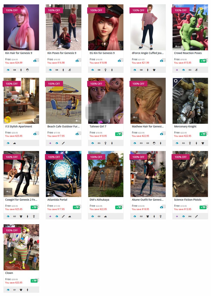 無料のピエロ服🤡 #3DCG #DazStudio