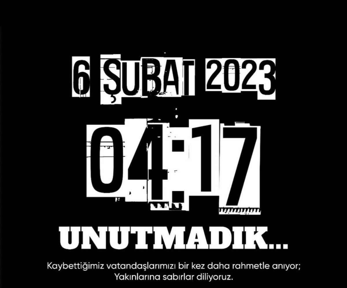 Unutmadık, Unutturmayacağız!
#6Şubat2023 #6ŞubatDepremi #6subatdepremi