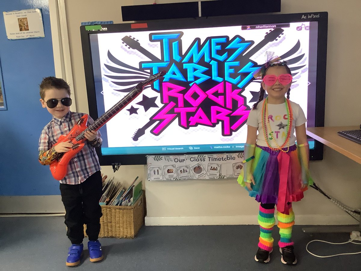 LittleStFrancis's tweet image. Reception look fabulous dressed as rock stars for TTRS/NUMBOTS day. #NSPCC