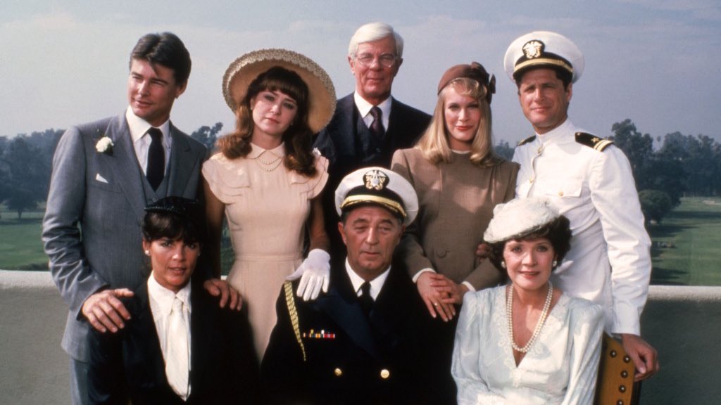 tvhistorytoday's tweet photo. February 6, 1983 - The “Winds of War,” an epic 7-part, 18-hour miniseries based on Herman Wouk's novel, premiered on ABC-TV. Starring Robert Mitchum, the $40 million production was one of the most-watched television events in history, drawing 140 million viewers. #WindsofWar https://t.co/GxWlgXrK0K