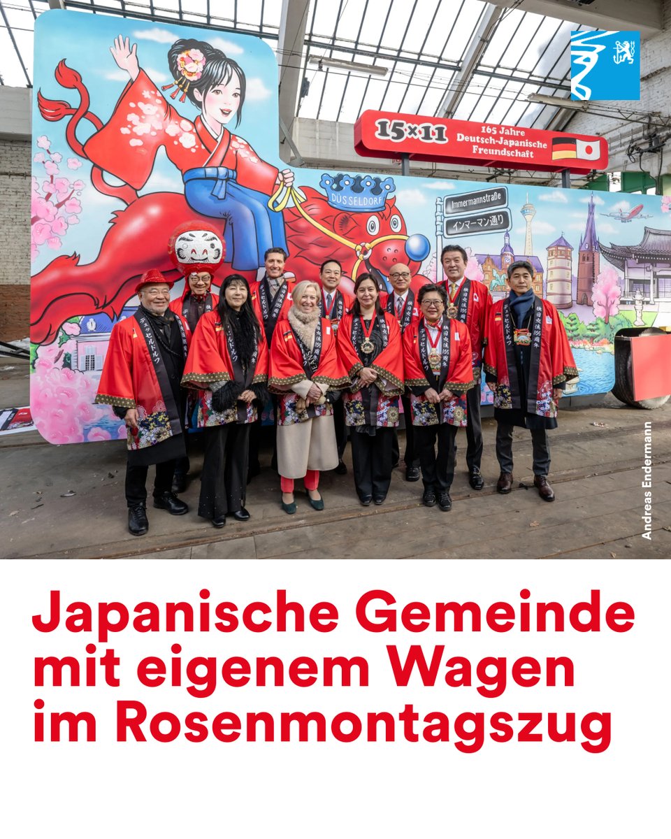 Erstmals präsentiert sich die japanische Gemeinde in diesem Jahr mit einem eigenen Wagen im Düsseldorfer Rosenmontagszug.🇯🇵🤩

➡️ ow.ly/iqLx50Y9Ncs