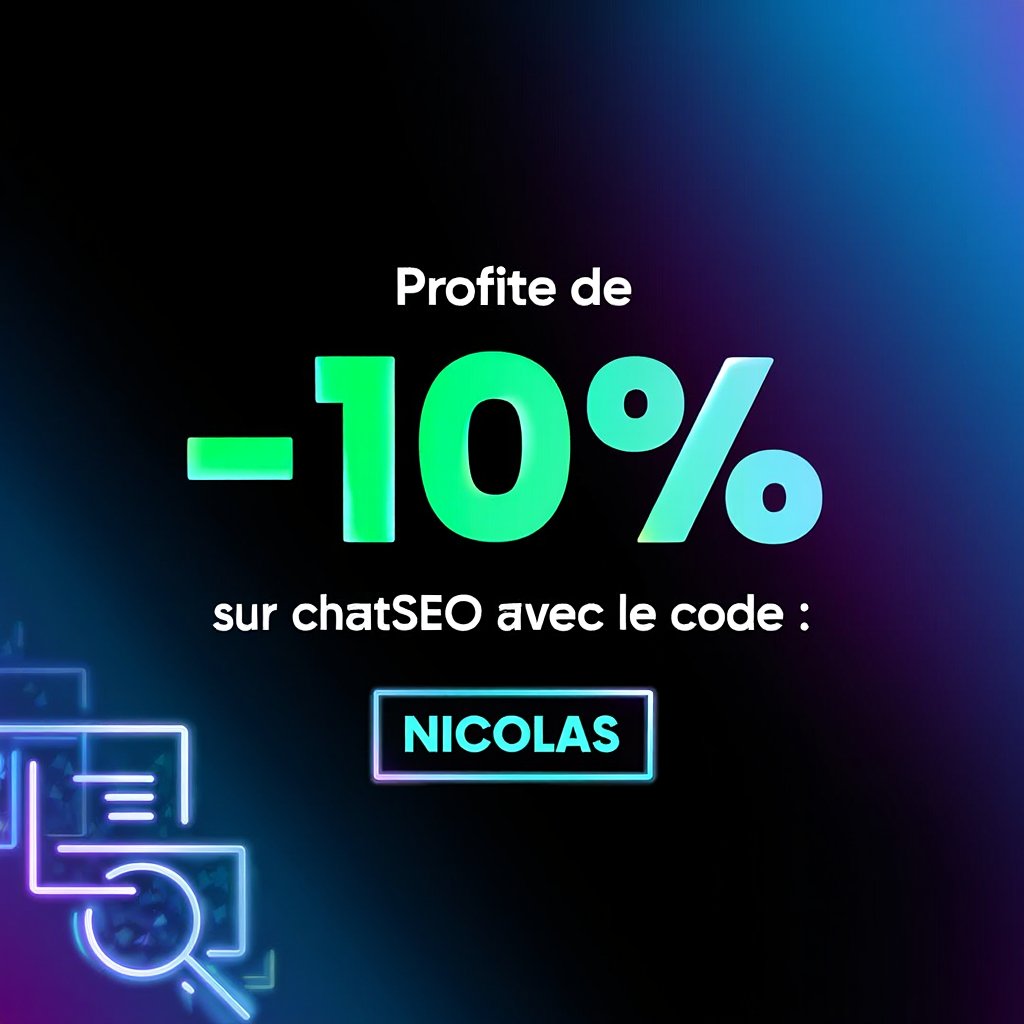 Fini de se perdre dans la Search Console ou les usines à gaz du SEO. 🤯

Avec ChatSEO, tu discutes directement avec tes données pour savoir QUOI optimiser en priorité. 

Profite de -10% avec le code : NICOLAS 🎁 👉 chatseo.app/?ref=nicolas