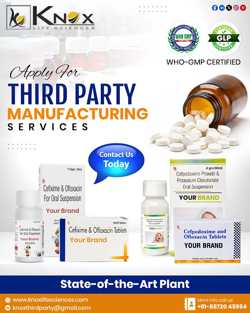 life_knox's tweet image. Grow your pharma brand with WHO-GMP certified third-party manufacturing services from Knox Lifesciences.
Call: 0172-4665421,22,23
Visit: knoxlifesciences.com
#ThirdPartyManufacturing #PharmaManufacturing #WHOGMP #GLPCertified #KnoxLifesciences #PharmaBusiness