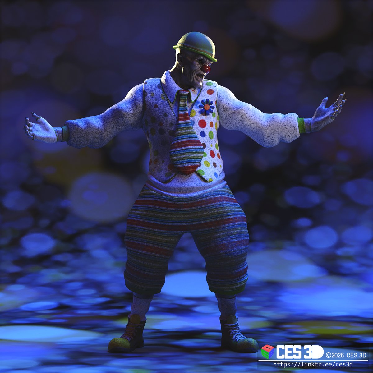 無料のピエロ服🤡 #3DCG #DazStudio