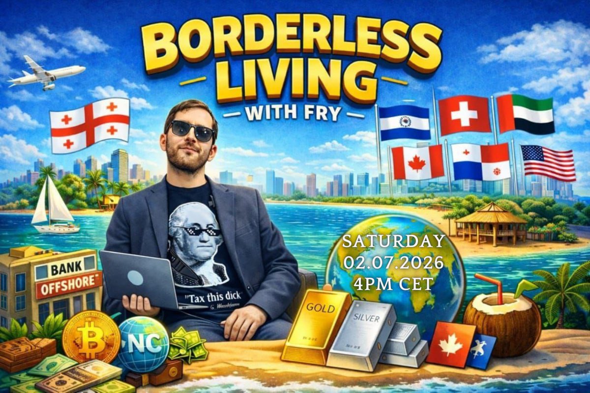 Saturday on #BitcoinliveDB   

#DeFiExpectations 🎯
EP09 "Borderless Living"

☆Presented by 
<a href="/DeFiFry/">Fry from Cheers</a>
• Special Guest
<a href="/CryptopherRobin/">Cryptopher Robin 🍯</a>
moveoverseasnow.com

☆Time  
16:00 / 4PM (CET) 
10:00 / 10AM (EDT)  

☆Streaming on
<a href="/BitcoinliveDB/">₿itcoinlive 𝕏 Decentralized ₿roadcasting</a>

☆YouTube
m.youtube.com/@BitcoinliveDB…

🛡