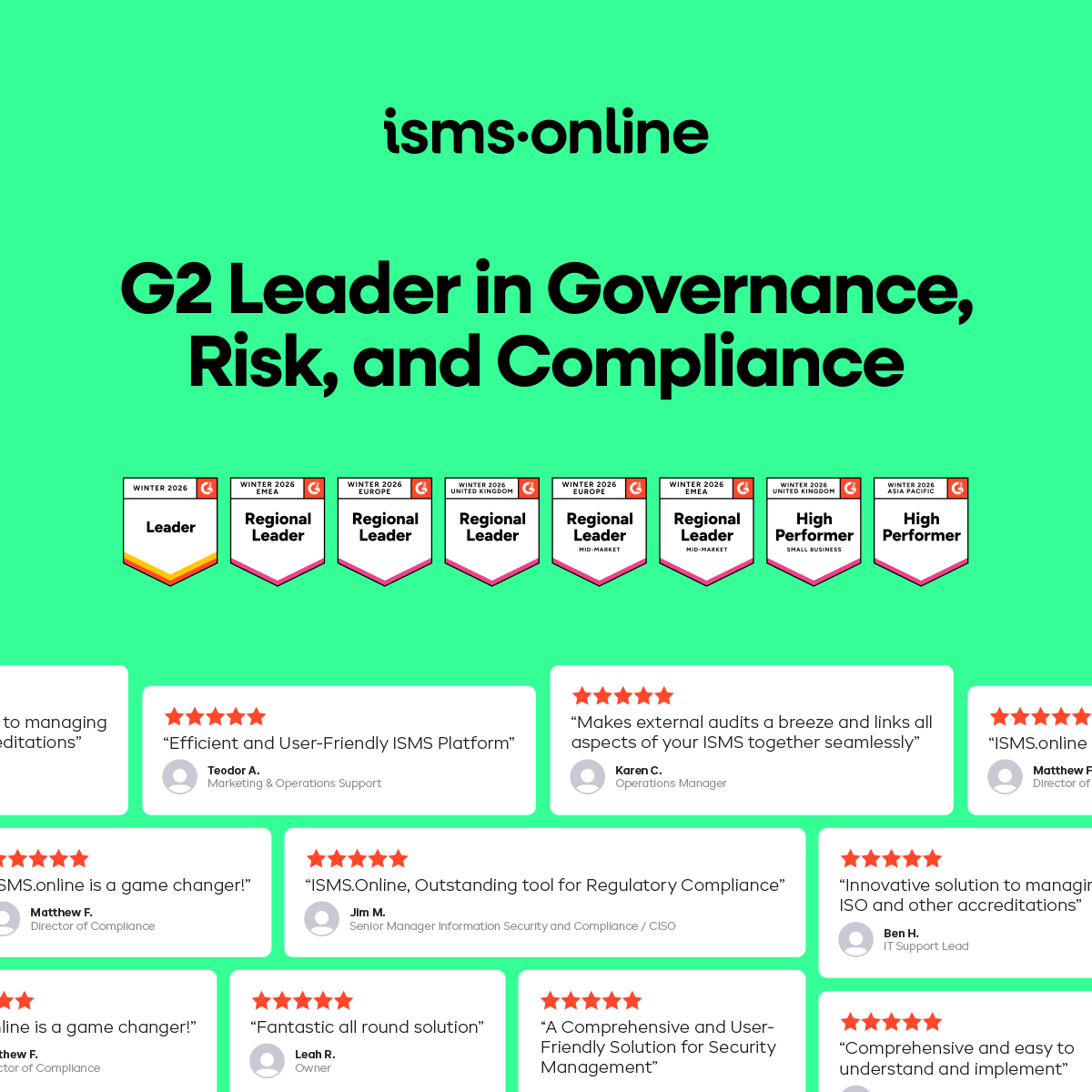 isms_online's tweet photo. Welcome back to High Five Friday 🙌! This customer said: “https://t.co/2jELf66fH4 stands out for its intuitive, user-friendly interface that makes information security management accessible.” Take the self-guided platform tour: https://t.co/ML4Rj6QfWL https://t.co/QkSWYzdn7K