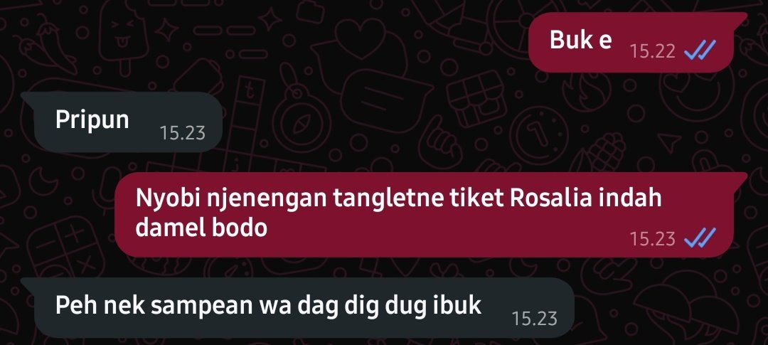 DonggCurhat's tweet photo. Emakku be like:
Punya anak susah dihubungin, sekalinya ngechat seringnya bikin geger https://t.co/4rI2Piyi5k