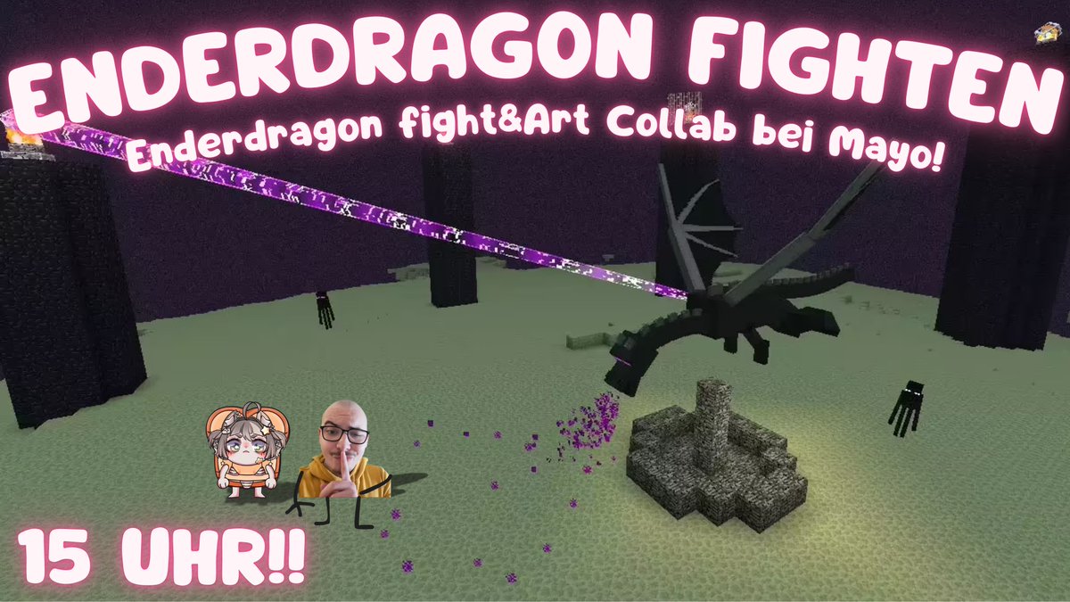 nessaihai's tweet photo. Heute 15 Uhr Enderdragon fighten!! ;3
Danach zeichnen wir auf süß das Communitybild weiter und um 19 Uhr gehts dann schon zu #Mayura_channel und #crazy_artcorn für eine super coole art collab (˶ˆᗜˆ˵) https://t.co/GUubNRCn0s