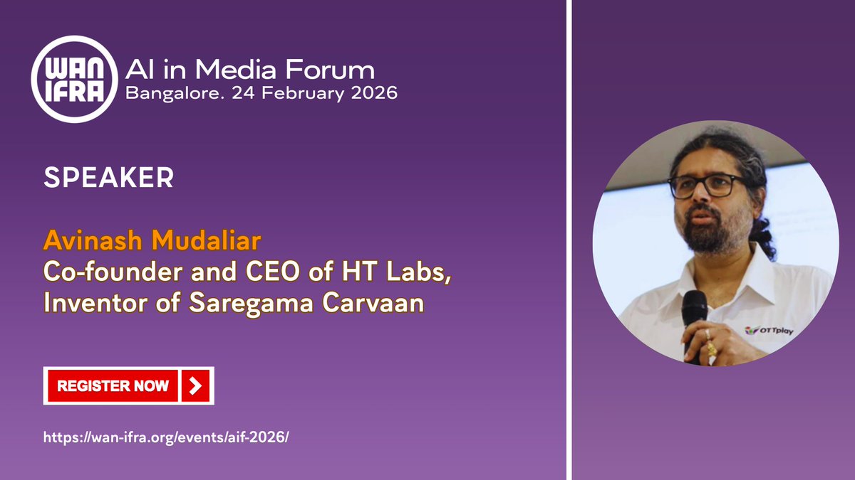 DigitalMediaIn's tweet photo. Join us at the AI in Media Forum 2026 in📍Bengaluru for practical insights into how newsrooms are using AI today – from workflows and products to ethics and trust. Hear from editors and media leaders, plus an exclusive Study Tour.

✍️ Register: https://t.co/AsAAwl9PF7 https://t.co/kJwngt12iS