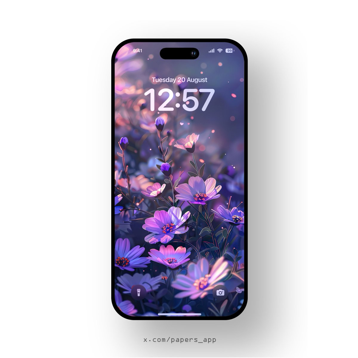Papers_app's tweet photo. Dreamy fields. 💜#Wallpaper https://t.co/fohwGeZozO