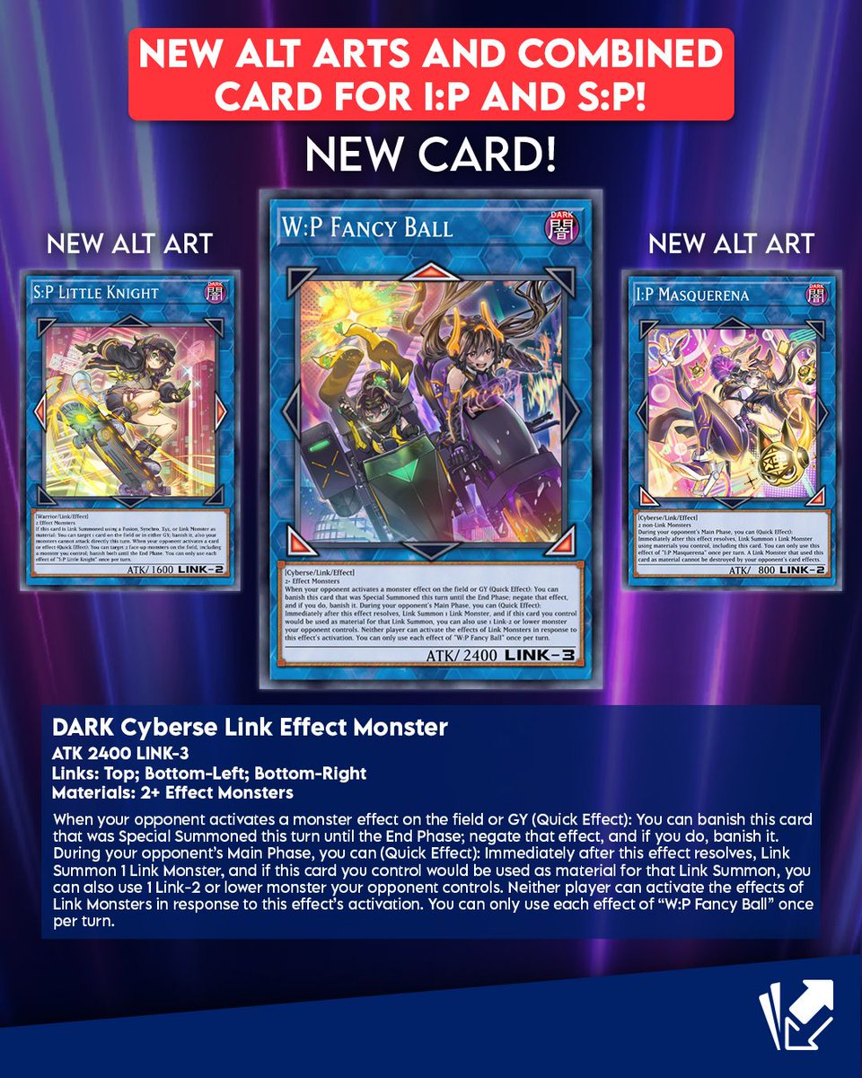 We have just received a new card with I:P and S:P on Masterduel 😍

The card looks very strong and flexible, but balanced by only being able to activate one effect per turn. 🤔

There is no release date for the TCG yet 😥 #YGONews