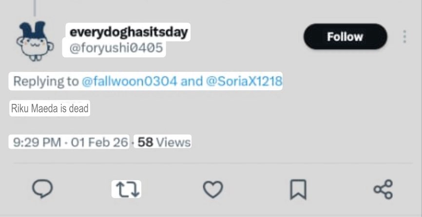 MAEDA RIKU PROTECT tweet media