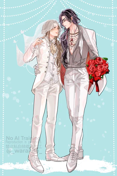 花怜 #TGCF この衣装どっちも花婿であり花嫁のようでもあって最高