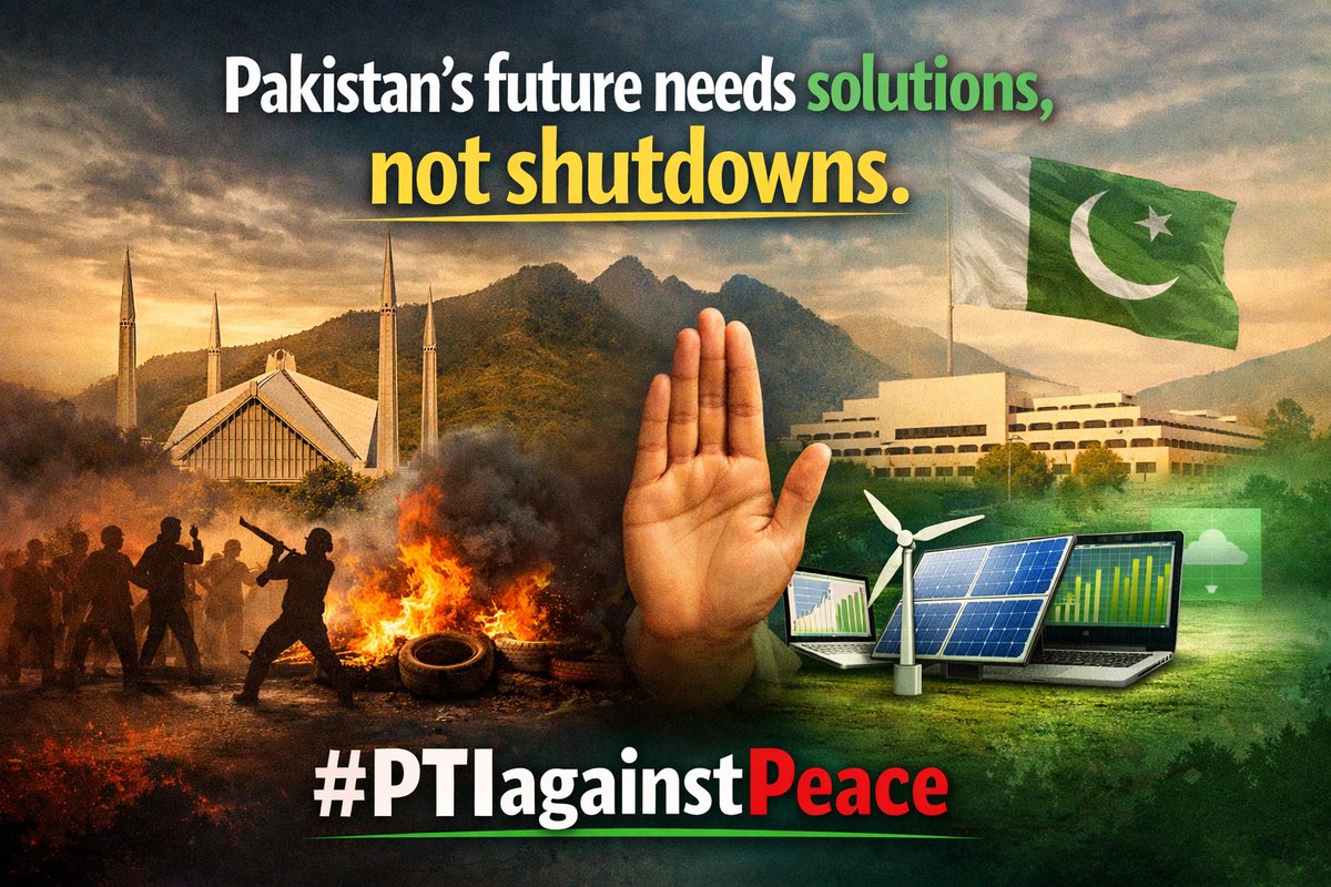 PTI’s politics consistently promotes confrontation instead of peace and stability.

#PTIagainstPeace
