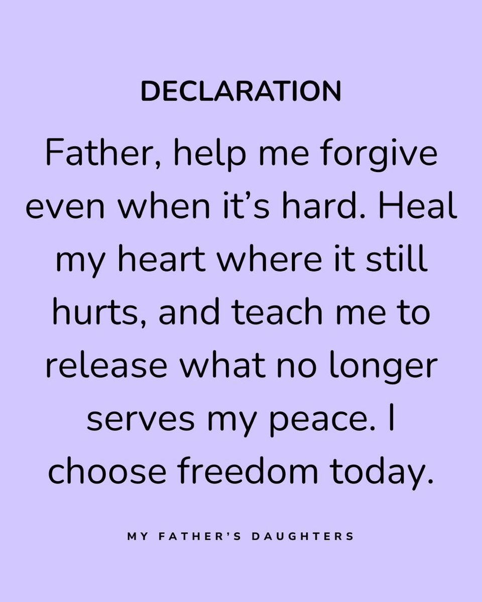 MFDaughters's tweet photo. Forgiveness doesn’t erase the hurt, it removes the weight. 💭 Colossians 3:13 reminds us we forgive not because it was easy, but because freedom is worth it.
Forgiveness is choosing freedom over resentment.

#Forgiveness #Healing #lettinggo #Scripture #Viral https://t.co/bO9CQTi3aK
