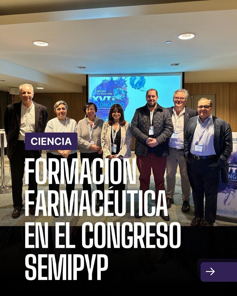 ICOFMA's tweet photo. Málaga acoge el XVII Congreso de la Sociedad Española de #Microbiota, #Probióticos y #Prebióticos (SEMiPyP), una cita científica de referencia que sitúa a la farmacia como actor clave en la actualización del conocimiento y la práctica asistencial. #SomosFarmacéuticos https://t.co/Crk4rM8tfz