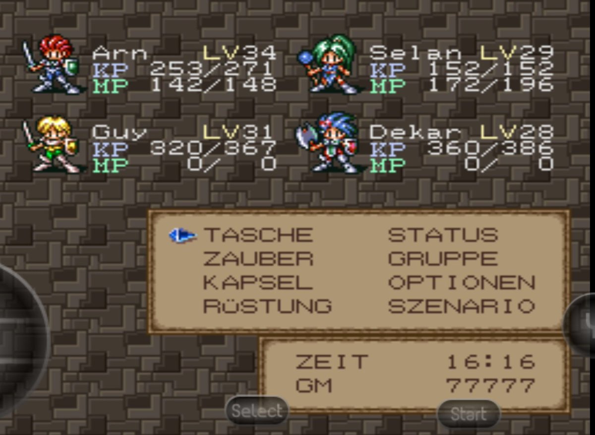 Vielleicht sollte ich heute Lorto spielen.
#retrogames
#Lufia2
#JRPG
#SNES