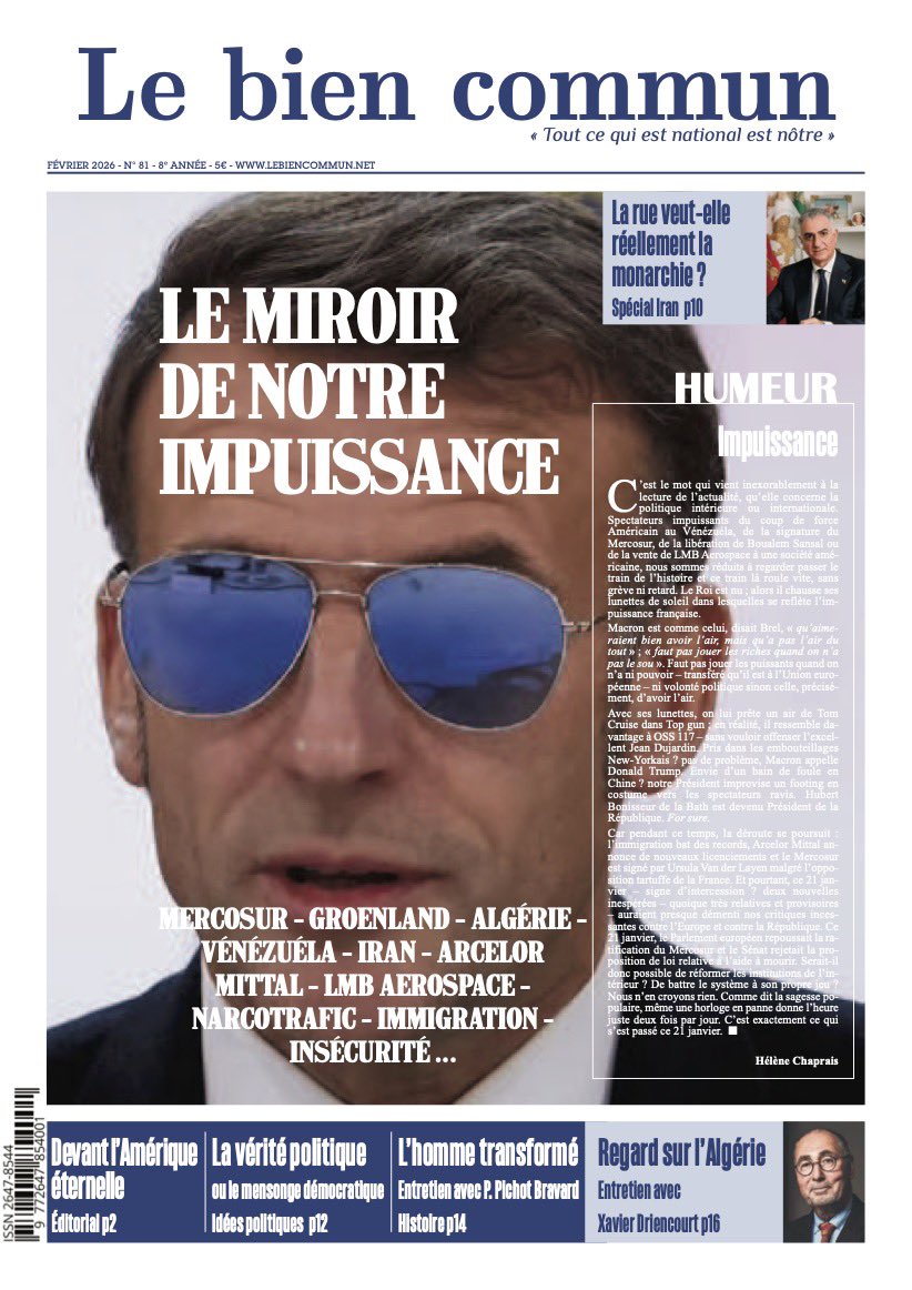 Le numéro 81 de votre mensuel préféré ⚜️ est en ligne ! Vous pouvez vous le procurer en suivant le lien : lebiencommun.net/kiosque/le-bie…