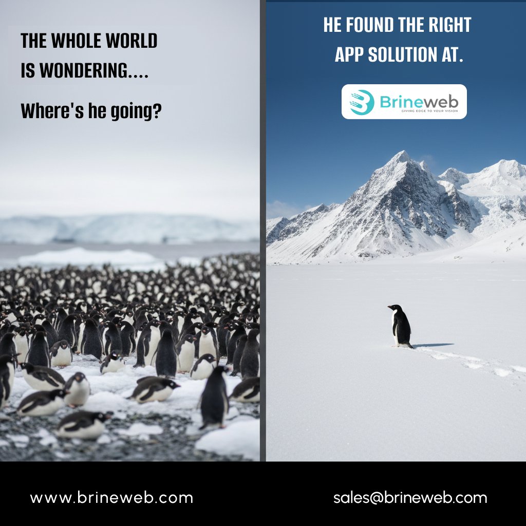 brineweb's tweet image. 🐧 THE WHOLE WORLD IS WONDERING…

How did everything suddenly work?

He found the right app solution at Brine Web.

Sometimes growth isn’t about trying harder.
It’s about choosing better.

#trending #penguintrend #appdevelopment #whitelabelapp #ondemandapp #brineweb #penguin