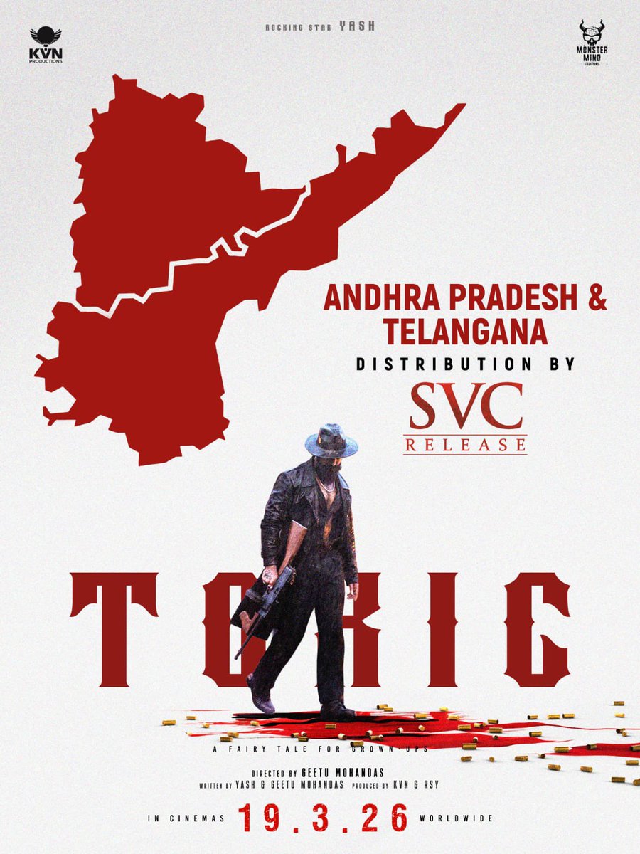 FantasyAfsane's tweet photo. Mega deal = mega mayhem incoming 💥🔥
Rocking star #Yash starrer #Toxic lands a massive distribution deal — KVN & Dil Raju’s SVC lock ₹120 Cr for AP & Telangana rights alone. That’s not just big —
l #DilRaju #SVC #PanIndiaFilm #BoxOfficeBuzz #DistributionDeal #MassCinema https://t.co/P2ouAqKLaU