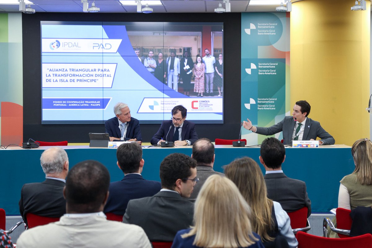 ipdal_oficial's tweet image. O IPDAL participou no encerramento da 1.ª Convocatória do Fundo de Cooperação Triangular Portugal-América Latina- África, realizado na sede da @SEGIBdigital em Madrid.