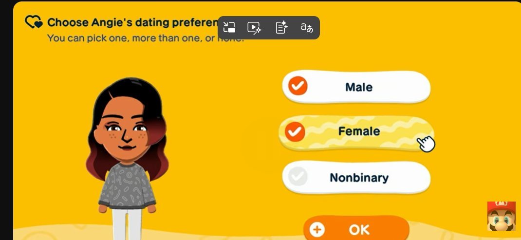 TooGold8322's tweet photo. People upset over queer options in Tomodachi Life: Living The Dream have issues ngl. Like, "grrrrr optional diversity grrrrr grrrrrrrr" https://t.co/hwRHb7ALVR