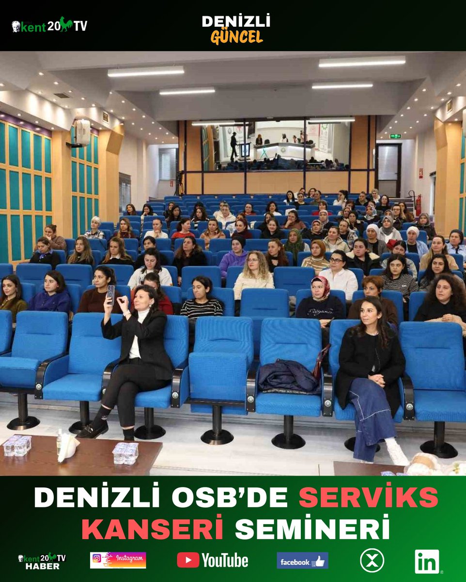 kent20Haber's tweet image. kent20haber.com/denizli-osbde-…
Denizli Pamukkale İlçe Sağlık Müdürlüğü, Denizli OSB ve Tekstil Mühendisleri Odası Denizli Şubesi işbirliğiyle Serviks Kanseri Farkındalık Ayı kapsamında bilgilendirici bir seminer gerçekleştirildi.
Denizli
#DenizliOSB
#PamukkaleİlçeSağlık
#ServiksKanseri