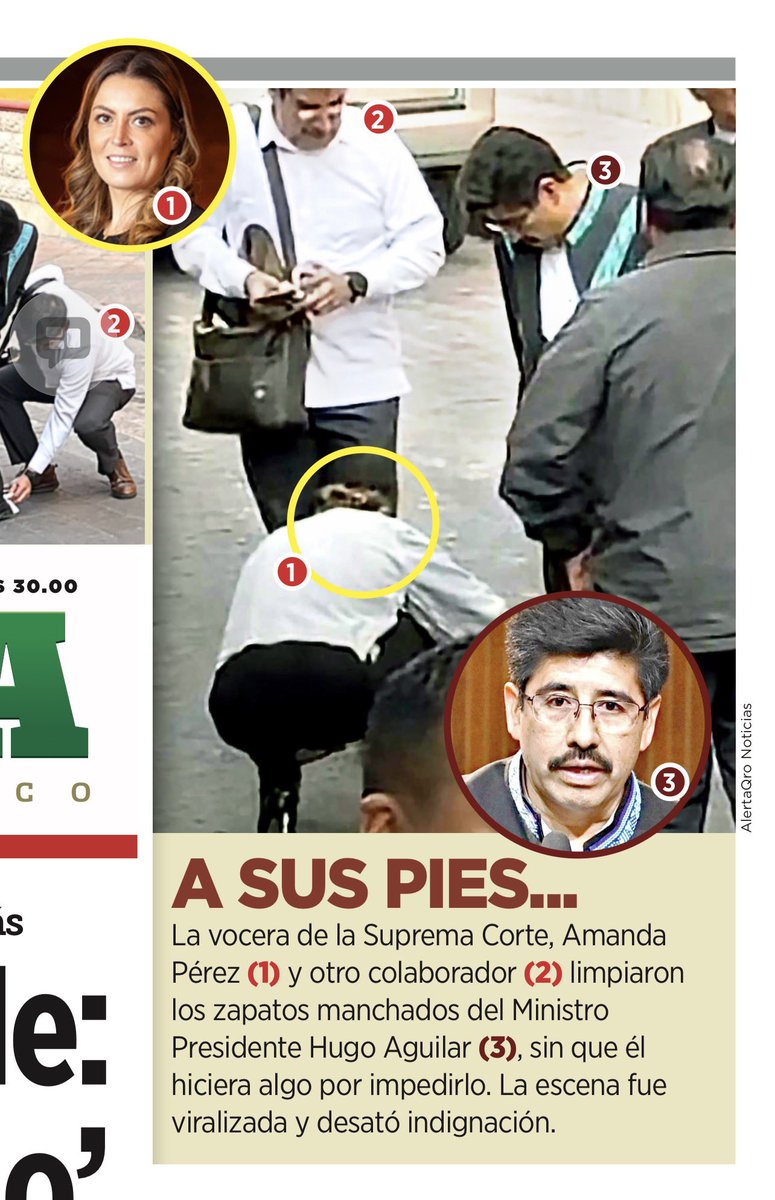 No fue un escándalo menor ni una exageración de redes: fue una imagen constitucionalmente grave. En una república, nadie debería estar “a los pies” del presidente de la Suprema Corte. No por decoro personal, sino porque el Poder Judicial no puede permitirse símbolos de jerarquía