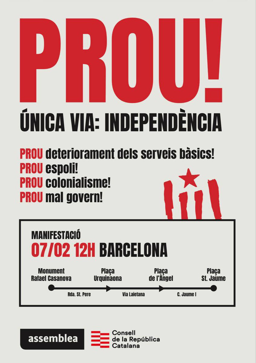 FundCatEstat's tweet photo. ÚNICA VIA: INDEPENDÈNCIA https://t.co/N3LCiWKK7i