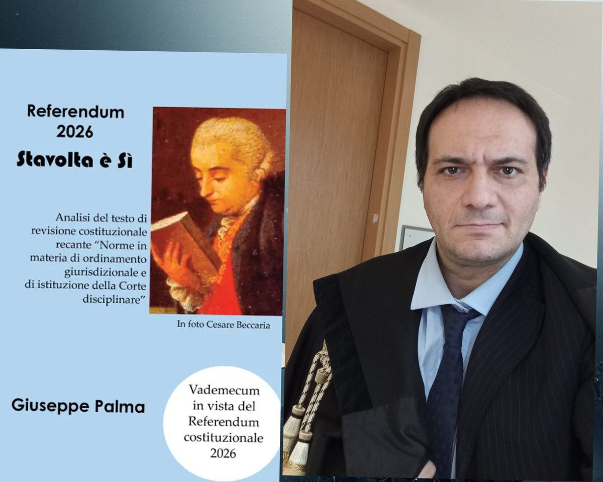 amazon.it/Referendum-202…

Avv. Giuseppe Palma

#IoVotoSi
#Referendum2026
#ReferendumCostituzionale
#Referendum
#ReferendumConfermativo
#ReferendumGiustizia
#ReferendumGiustiziaSI