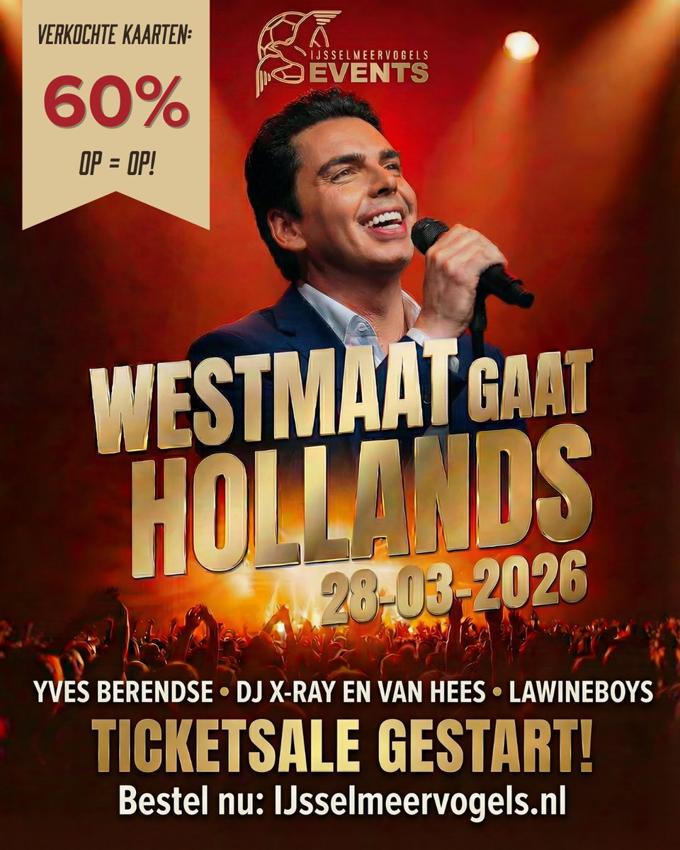 TICKETSALE | Westmaat gaat Hollands: De verkoop gaat hard! ijsselmeervogels.nl/nieuws/support…