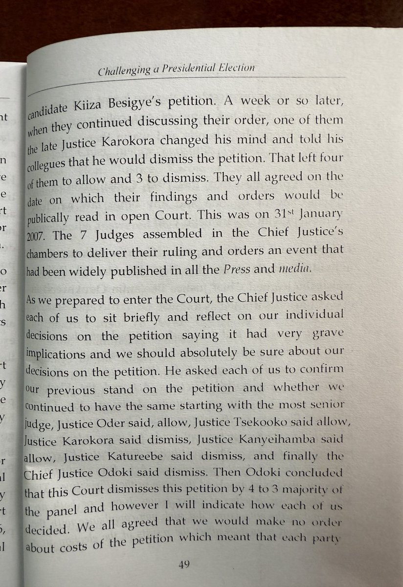 SpireJim's tweet photo. Prof. Kanyeihamba’s account of the 2006 presidential election petition and advice … He insists that, even when judges appear to be biased, it is important to petition … https://t.co/9w1ywJQJt2