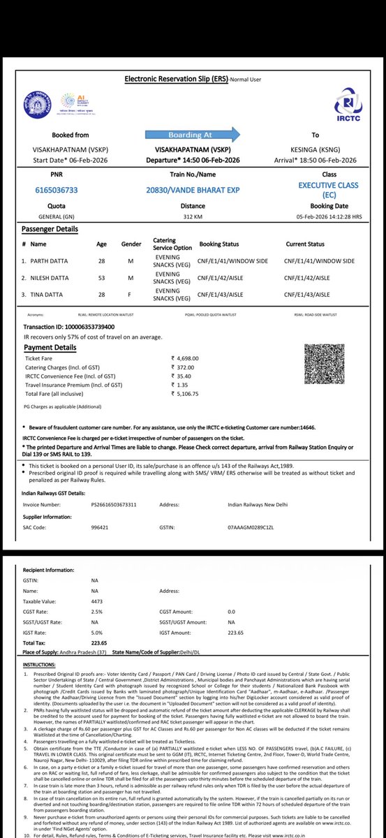 iamparthdatta's tweet photo. Requesting PF 4 at Kesinga for PNR [6165036733]. Passenger underwent surgery 2 days ago; unable to use stairs/overbridge. Attaching medical docs &amp; ticket. Grateful for your urgent assistance. @DRMSambalpur @RailwaySeva @RailMinIndia https://t.co/o3JhKcB7WU