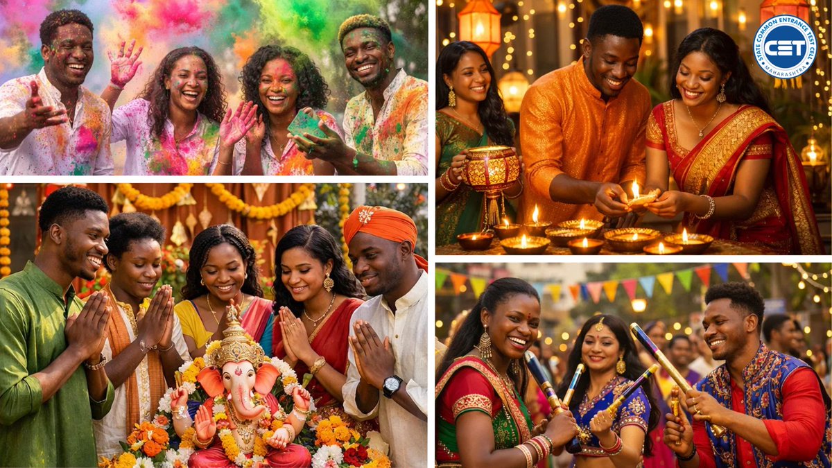 study_in_maha's tweet image. From Holi colors to Diwali lights, Ganesh Chaturthi devotion to Navratri dance, Maharashtra feels like home for Ghanaian students.
@HCI_Accra 

👉fn.mahacet.org/category-check… 

#SingleWindow #StudyInMaharashtra #Mahacet #GhanaianStudents #IndianFestivals #CulturalHarmony