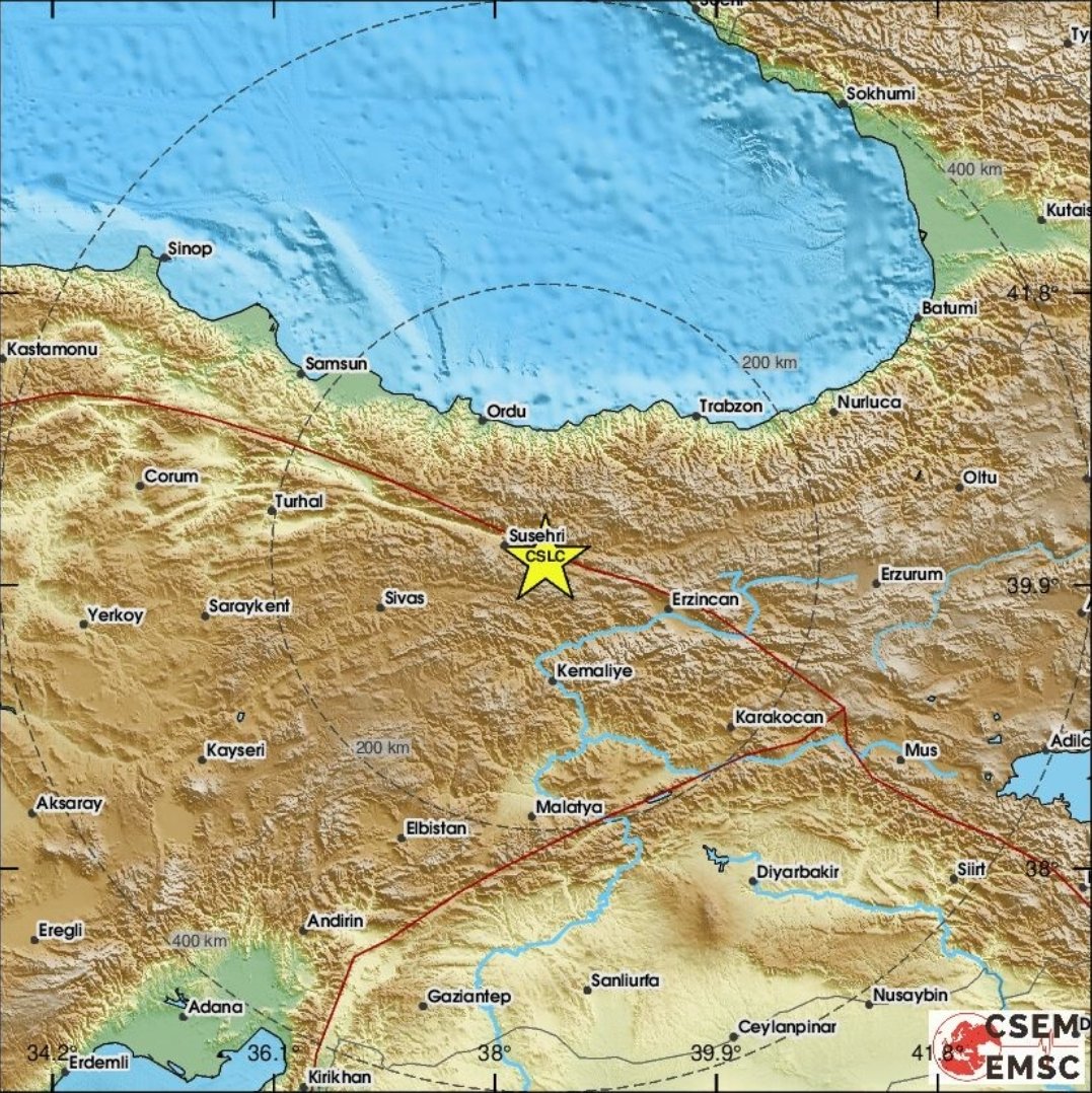 Kuzey Anadolu Fay Hattı üzerinde 5.2 büyüklüğünde deprem oldu.

#deprem #erzincan #kaf