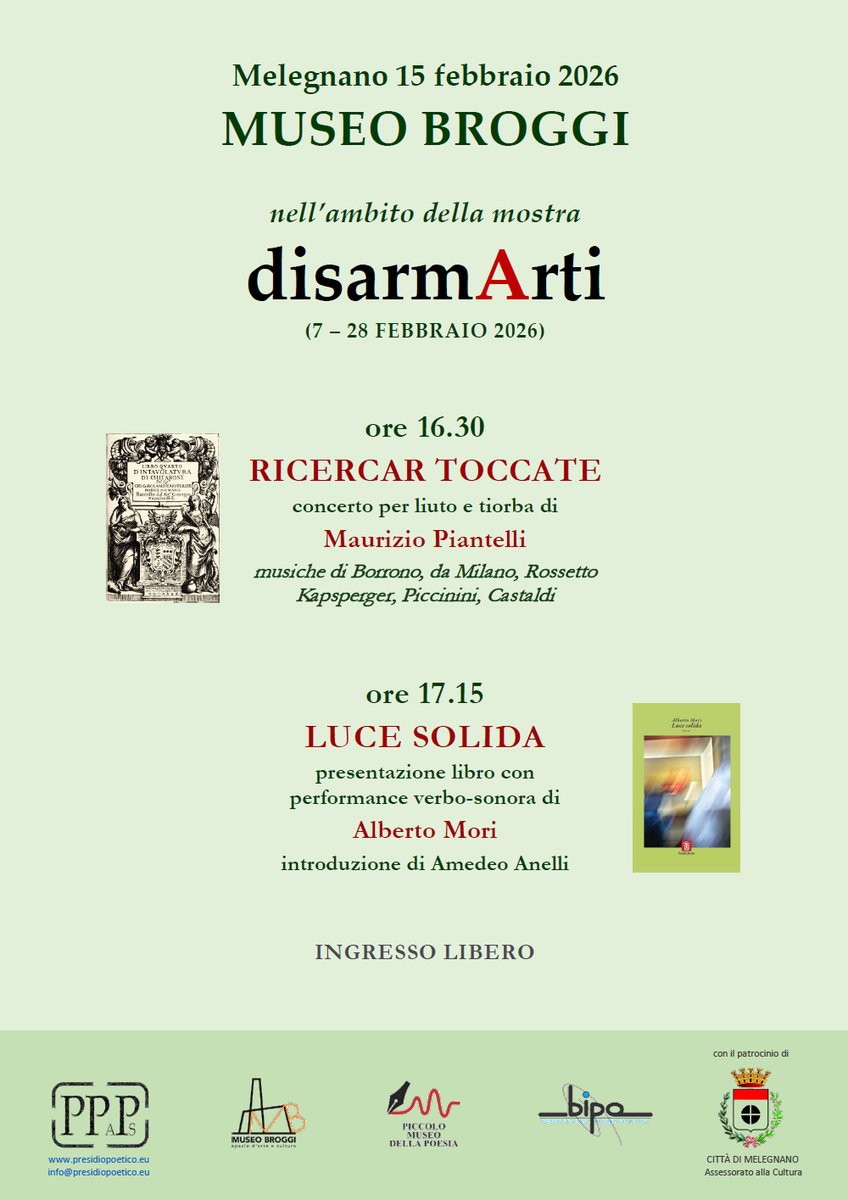 Luce solida di Alberto Mori al Museo Broggi – Melegnano 15 febbraio 2026 farapoesia.blogspot.com/2026/02/luce-s…