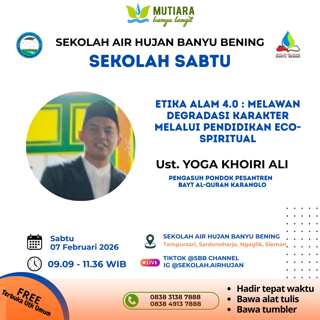 yning149's tweet photo. "Etika Alam 4.0 : Melawan Degradasi Karakter Melalui Pendidikan Eco-Spiritual"
#karakter #pendidikan #spiritual #degradasi #perubahan #krisisiklim https://t.co/tDRxjooggx